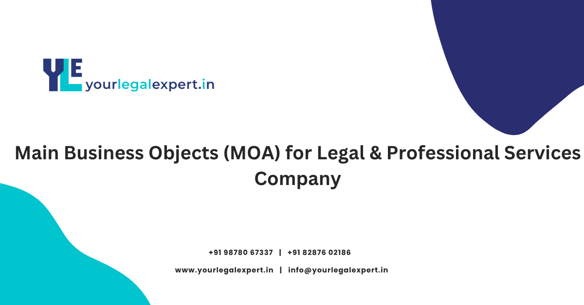 Main Business Objects (MOA) for Legal & Professional Services Company